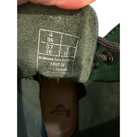 Doc Marten Origional Green Leather Lace Up Boots Women’s Size 6 L, New With Def - Picture 9 of 9